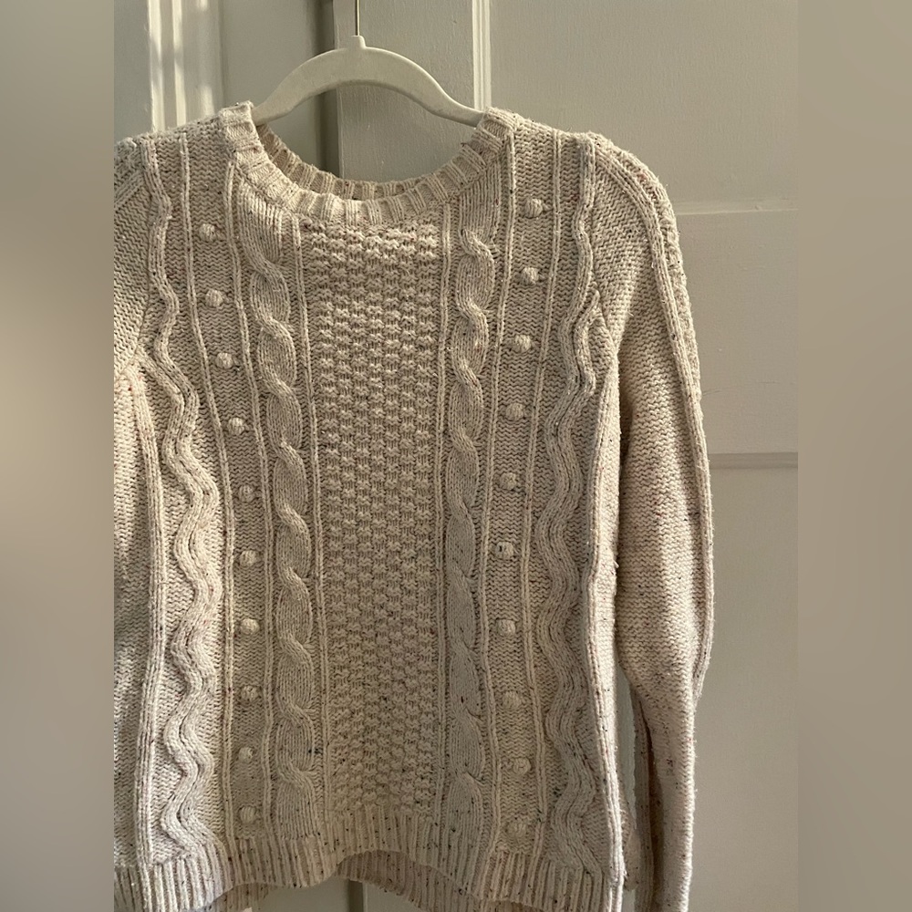Hollister gray and rainbow specked sweater